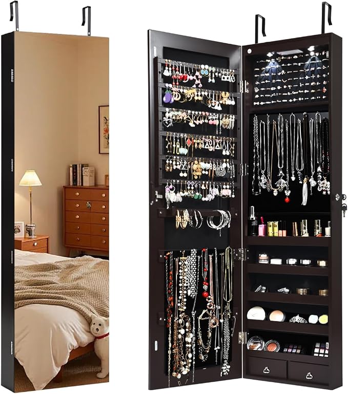 Giantex Wall Door Mounted Jewelry Armoire Cabinet by Giantex