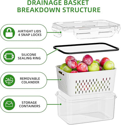 KEMETHY 5 Pack Fruit Storage Containers - Image 4
