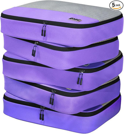 5pc Purple Large Packing Cubes for Suitcases by DotDot