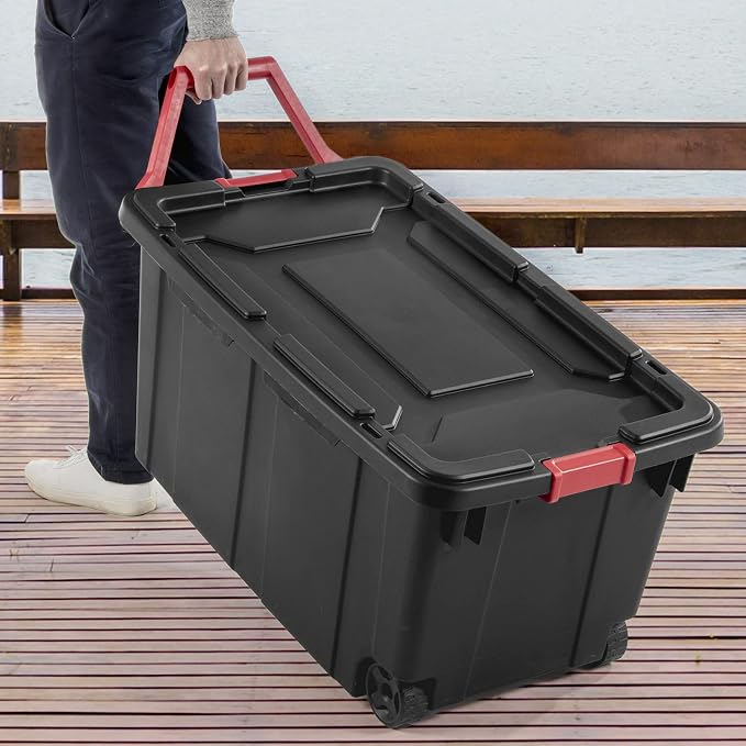 Storage Bins 40 Gallon Heavy-Duty Plastic Storage Bins, 2 Pack Container Totes - Image 4