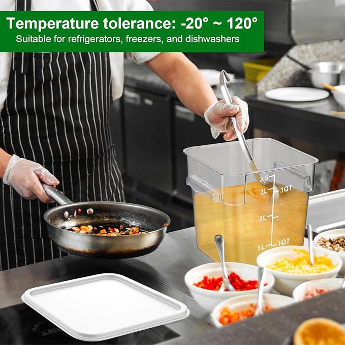 FoldTier 2 Pieces Square Food Storage Containers Polycarbonate Clear food - Image 4