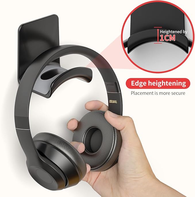 Headphone Wall Mount Mini Headphone Hook Holder - Image 4