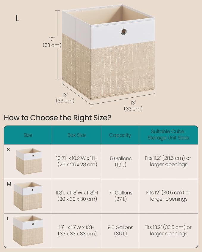 SONGMICS Storage Cubes, Cube Organizer Boxes - Image 4