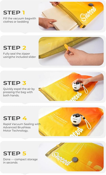 Travel Vacuum Bags with Pump, 15 Pack Vacuum Storage Bags - Image 6