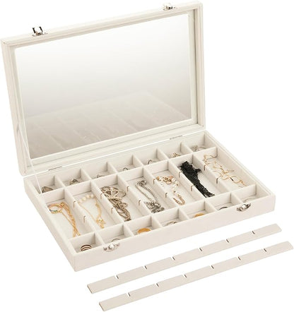 Frebeauty Velvet Jewelry Tray, 35 Grid Jewelry Organizer - Image 5