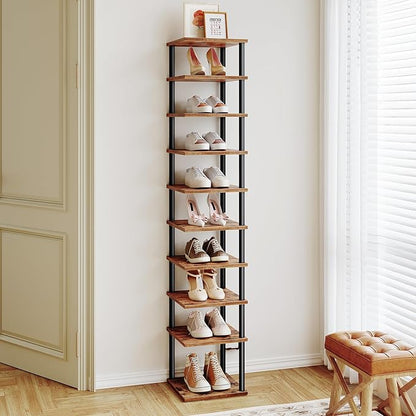HOOBRO Vertical Shoe Rack, 10-Tier Narrow Shoe Shelf, Shoe Storage Organizer - Image 6