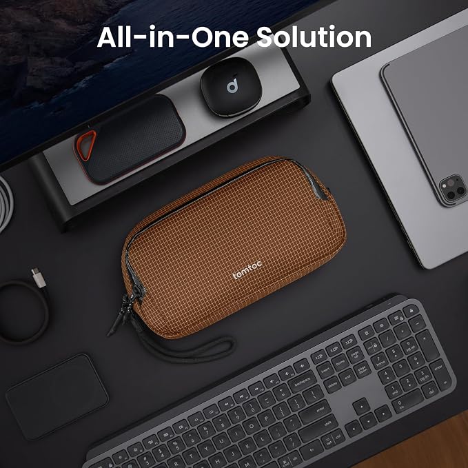tomtoc Electronic Organizer Travel Case Performance, Water Resistant Dual - Image 3