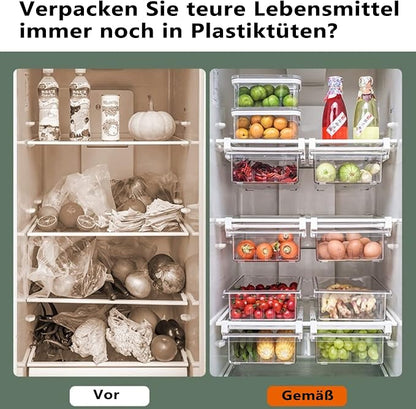 YekouMax Fridge Drawer Organizer, Refrigerator Organizer Bins, Pull Out - Image 2