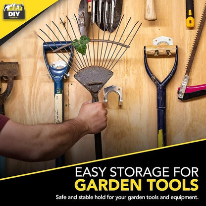 15Piece Wall-Mounted Hook Set for Garage Tool Storage and Organization - Image 3