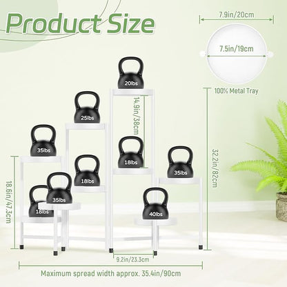 iDavosic.ly Plant Stand Indoor Outdoor, 9 Tier Corner Metal Flower Display - Image 2