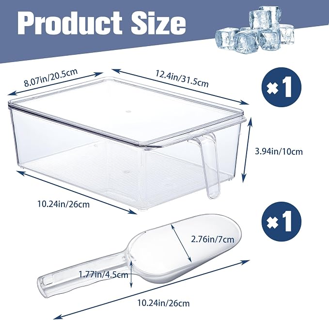 Havawish 1 Set Ice Storage Bin for Freezer - Image 2
