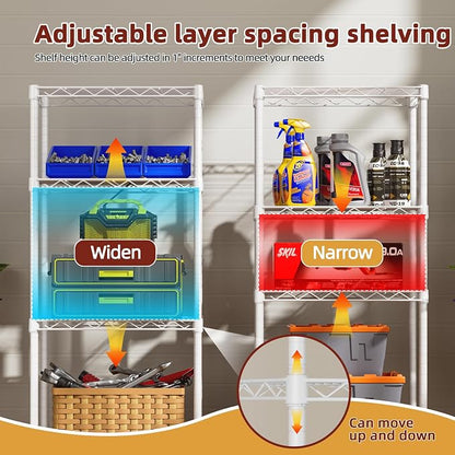 SINGAYE 4 Small Wire Shelves Kitchen Pantry Close Home Organizers and Storage - Image 4