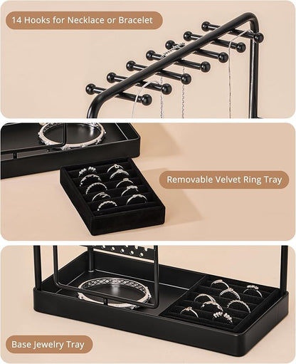 ProCase Jewelry Stand Holder Organizer and Storage, Hanging Jewelry Display - Image 6