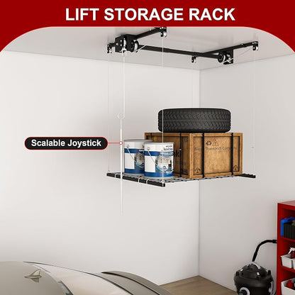 Montary 4x4 FT Overhead Garage Storage Rack - Image 5