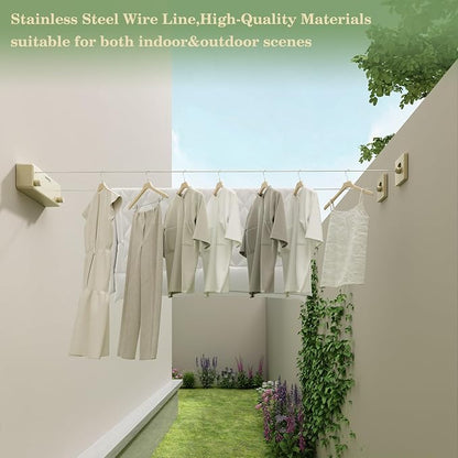 Danpro Retractable Clothesline, 2x13.8ft Designer Drying Line - Image 3