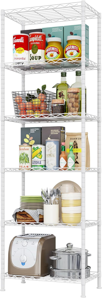 HOMEFORT 6-Shelving Unit, Adjustable Wire Shelving, Metal Wire Shelf Rack by HOMEFORT