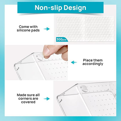 Vtopmart 66 PCS Clear Plastic Drawer Organizer Bins, 4-Size Versatile Bathroom - Image 7