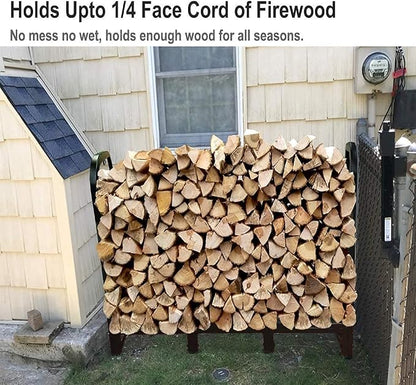 Firewood Rack Stand 4ft Heavy Duty Logs Holder - Image 5