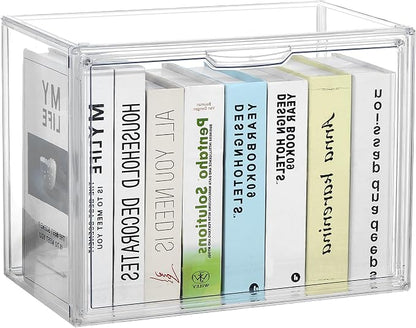 LXLXXL Cube Storage Organizer Acrylic Book Case Display Case Box Stackable Book by LXLXXL