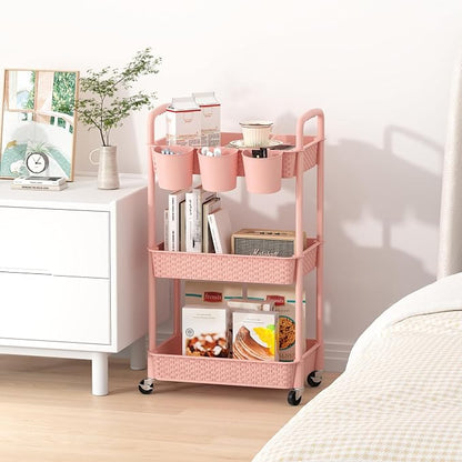 MOYIPIN 3-Tier Plastic Rolling Utility Cart - Image 7