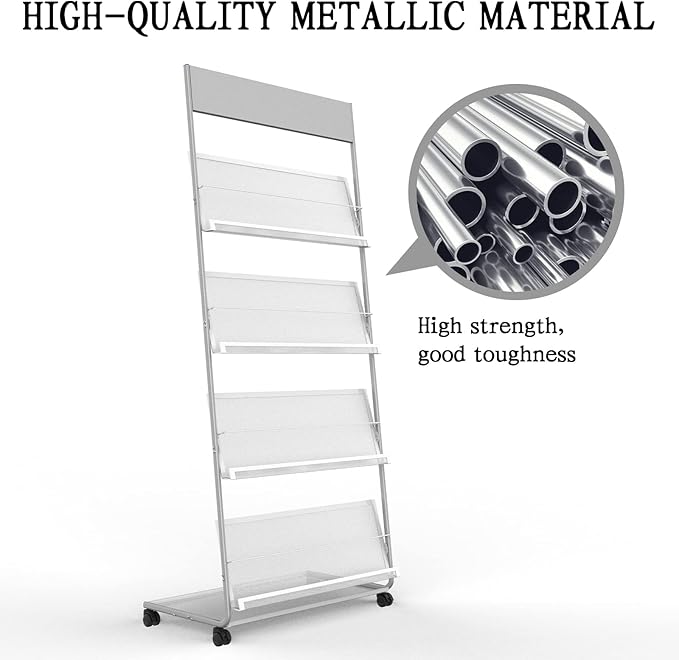 TONGMO Floor-Standing Magazine Rack 4-Layer - Image 5