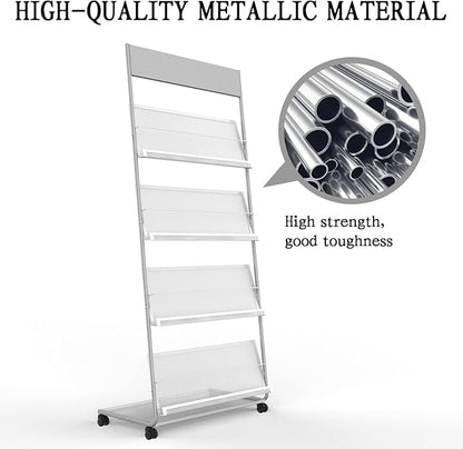 TONGMO Floor-Standing Magazine Rack 4-Layer - Image 5