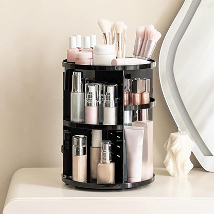 HBlife 360 Rotating Makeup Organizer Adjustable Carousel Large Capacity - Image 2