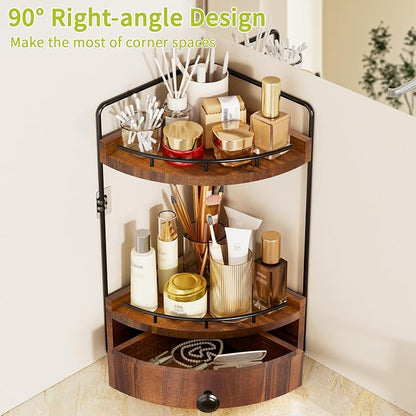 2-Tier Corner Bathroom Counter Organizer - Image 4