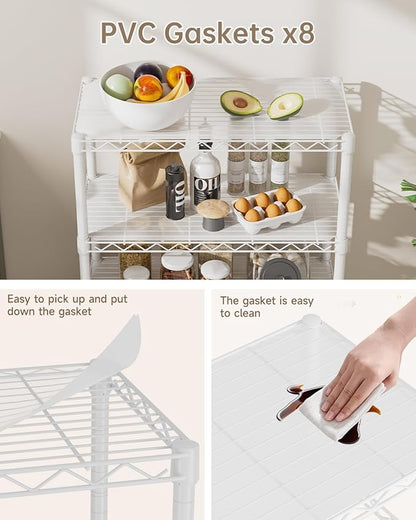 Golpart Shelves Storage Shelf Wire Closet Bathroom Organizers Metal Pantry | 8 - Image 5