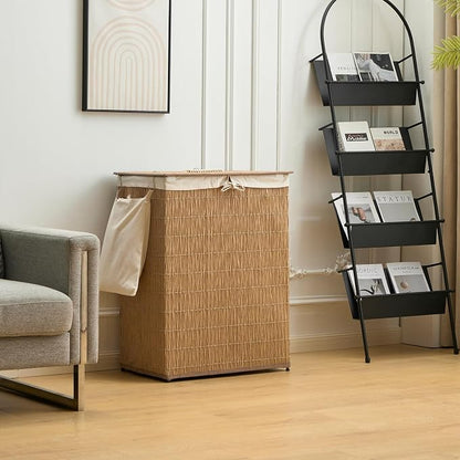 Laundry Hamper with Lid, 52.8 Gallon Large Laundry Basket 2 Removable Liner Bags - Image 5
