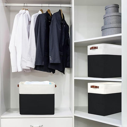 Large Fabric Storage Baskets | 50L Storage Bins, Decorative Linen Closet Baskets - Image 2