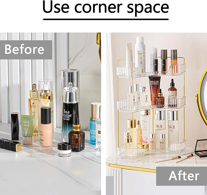 3-Tier Corner Bathroom Counter Organizer – Storage Shelf - Image 5