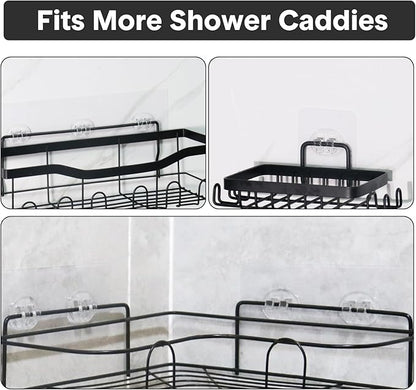 3 Pack Shower Caddy Adhesive Replacement, Strong Adhesive Hooks - Image 7