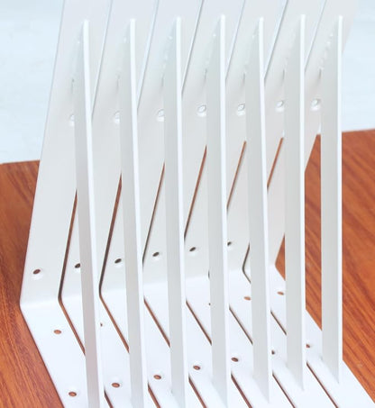 16 Pack L10 x H 8" White Heavy Duty Shelf Brackets - Image 5