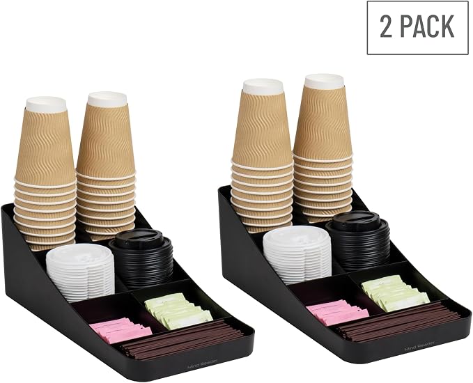 Mind Reader 7-Compartment Coffee Condiment Organizer, Cup and Lid Holder - Image 7