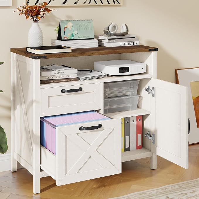 Halitaa 2 Drawers Farmhouse File Cabinet - Image 3