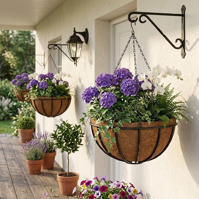 14 Inch Metal Hanging Basket - Image 5