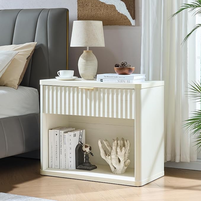 LEYAOYAO 31" Wide Fluted Nightstand - Image 3