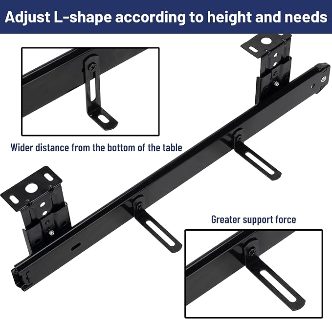 14" Keyboard Slide Heavy Duty Ball Bearing Slides Computer Tray Under Desk - Image 3
