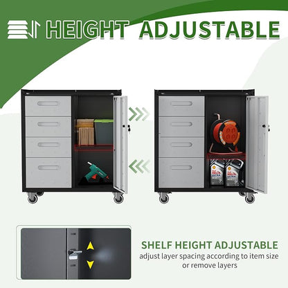 Tool Storage Cabinet, Rolling Tool Cabinet - Image 6
