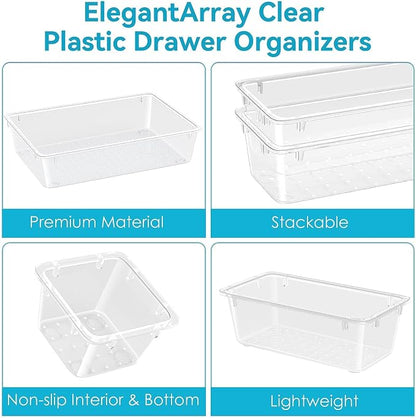 ElegantArray 12 PCS Drawer Organizer Set, 4 Sizes Tool Storage Trays, - Image 5