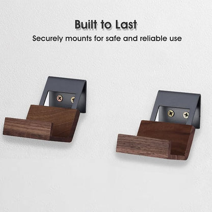 NIRVASH Walnut Controller Wall Mount, Wood Game Controller Holder Stand & - Image 6