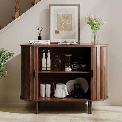 Buffet Sideboard Cabinet with Storage, Modern Accent Coffee Bar Console Table - Image 5