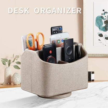 Remote Control Holder, Swivel Desk Organizer and Decorations - Image 2