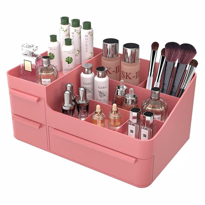 Makeup Organizer with Drawers, Countertop Organizer by CHANCETSUI