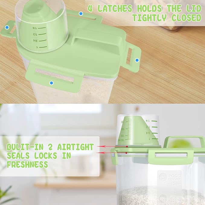TBMax Small Rice Storage Container -5 Lbs Cereal Dispenser - Image 5