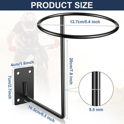 6 Pack Helmet Hanger Wall Mount Motorcycle Helmet Rack Metal Ball Holder - Image 2