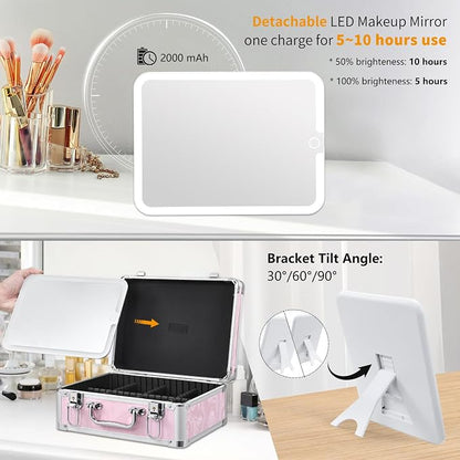 Makeup Case with LED Mirror - Image 3