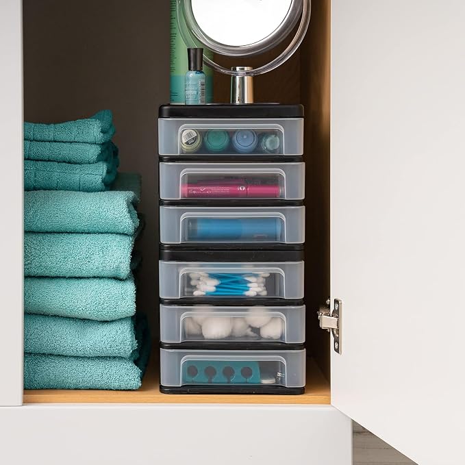 IRIS USA Plastic Stacking Desk Top 3-Drawer Storage Organizer, - Image 8