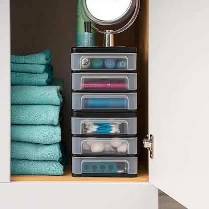 IRIS USA Plastic Stacking Desk Top 3-Drawer Storage Organizer, - Image 8